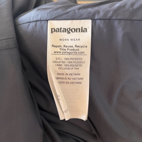 Patagonia Women's Parka Hooded Jacket SZ M Navy Blue - Picture 7 of 7